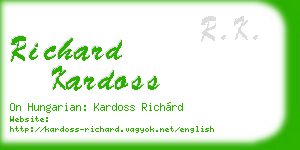 richard kardoss business card